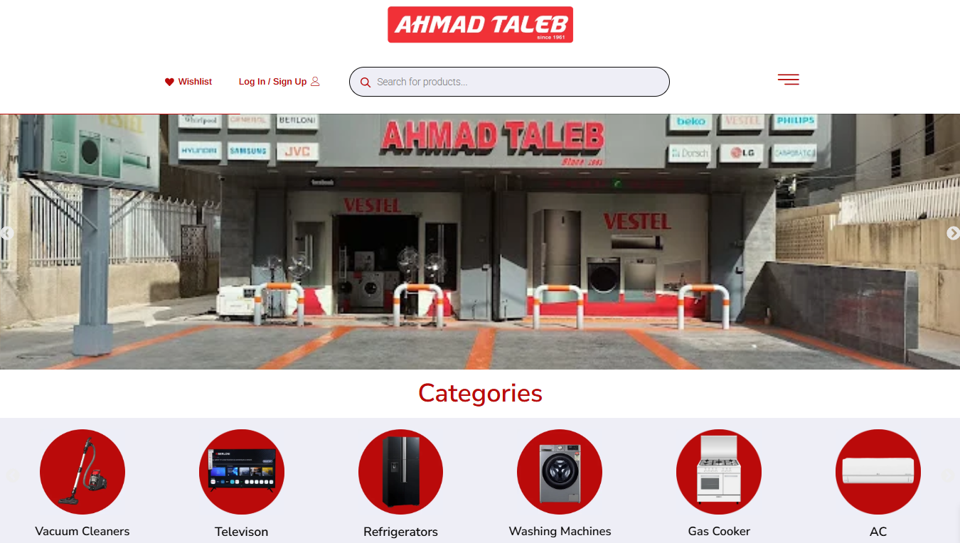 Ahmad Taleb electronics ecommerce website