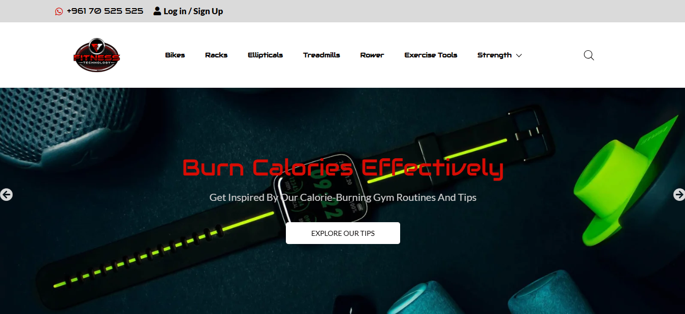 Fitness Technology eCommerce Website in Lebanon